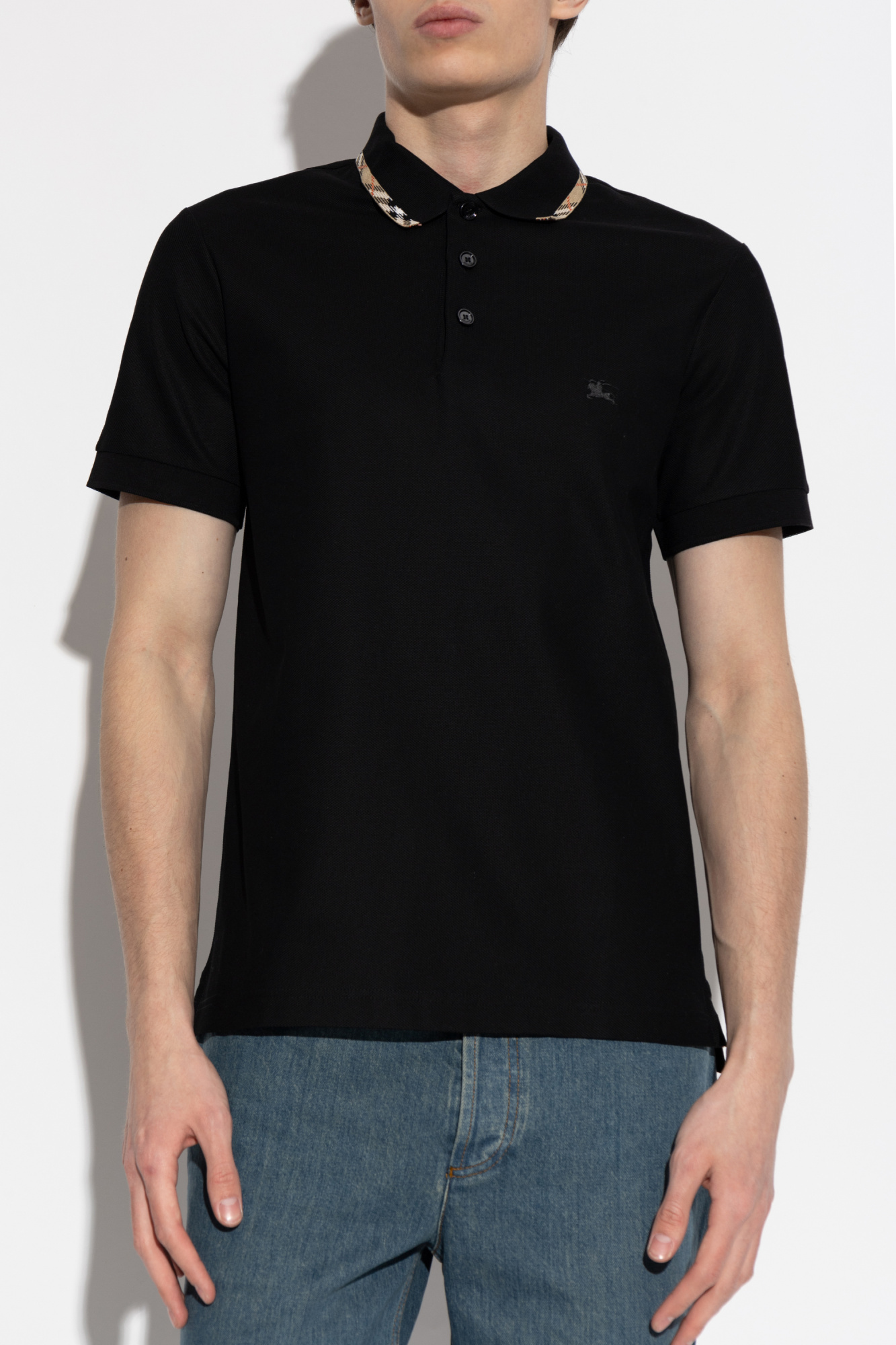 Black 'Eddie' polo Burberry - Vitkac Canada